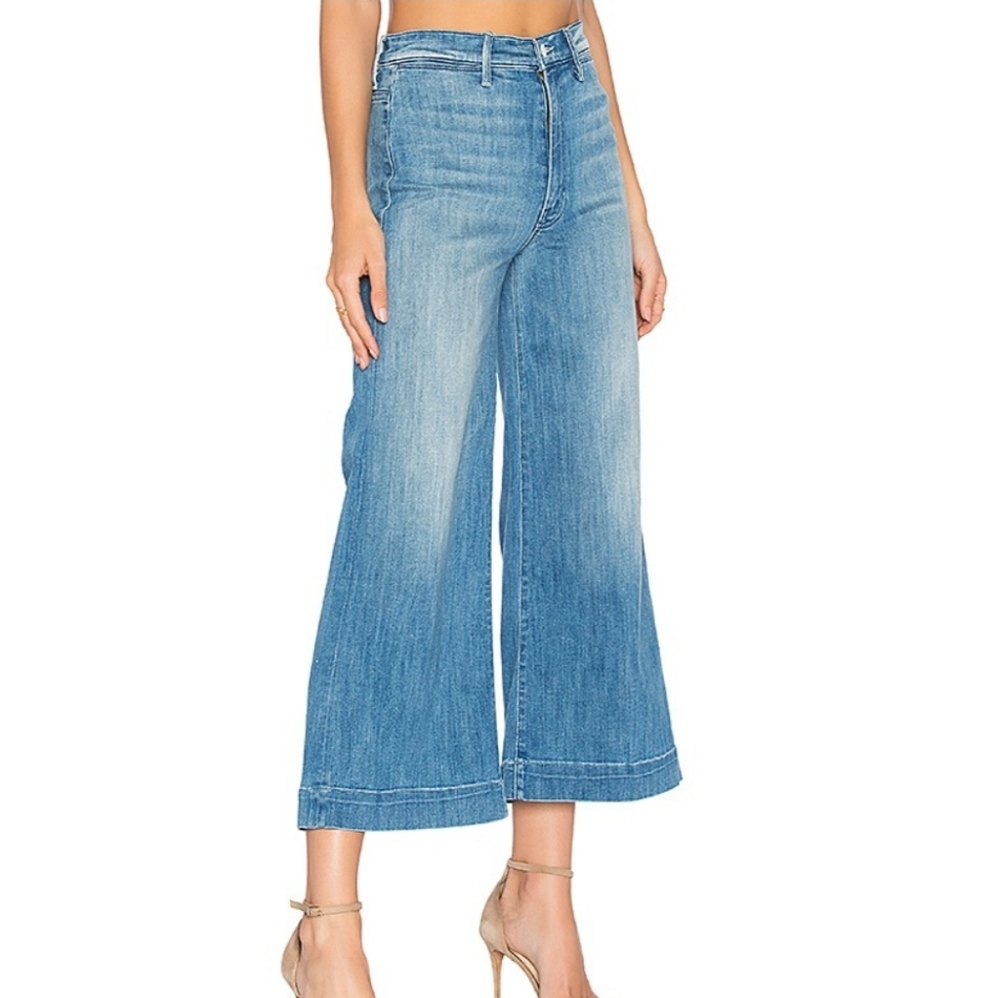 Mother swooner wide crop stretch jeans 27 28 29